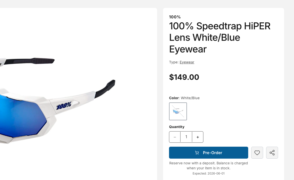 Pre-orders configuration on a storefront product